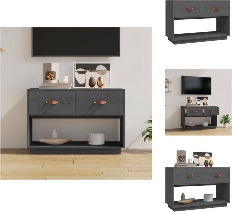 VidaXL Tv-meubel Tv-meubels Tv Standplaats Tv Unit Tv-meubel 90x40x60 cm massief grenenhout grijs