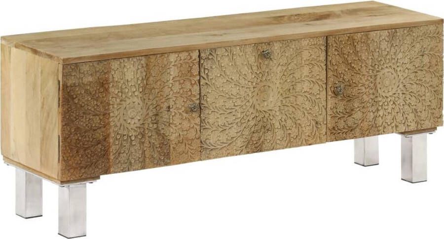 VidaXL Tv meubel massief mangohout 118x30x45 cm