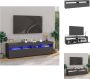 VidaXL TV-meubel Mediakasten 75 x 35 x 40 cm Grijs hout Met RGB LED-verlichting Kast - Thumbnail 1