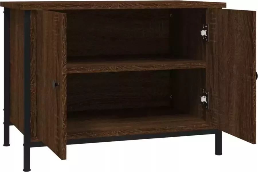 VidaXL -Tv-meubel-met-deuren-60x35x45-cm-bewerkt-hout-bruin-eiken - Foto 5