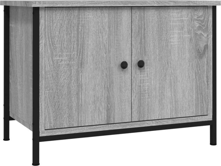 VidaXL -Tv-meubel-met-deuren-60x35x45-cm-bewerkt-hout-grijs-sonoma - Foto 2