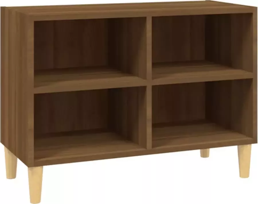 VidaXL -Tv-meubel-met-houten-poten-69 5x30x50-cm-bruineikenkleurig - Foto 2