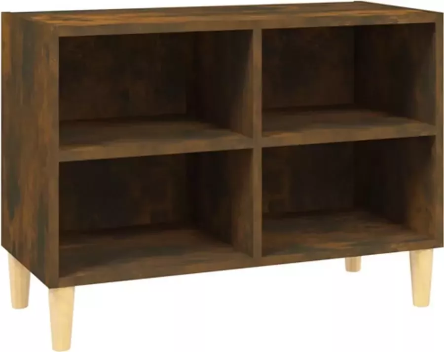 VidaXL -Tv-meubel-met-houten-poten-69 5x30x50-cm-gerookt-eikenkleurig - Foto 2