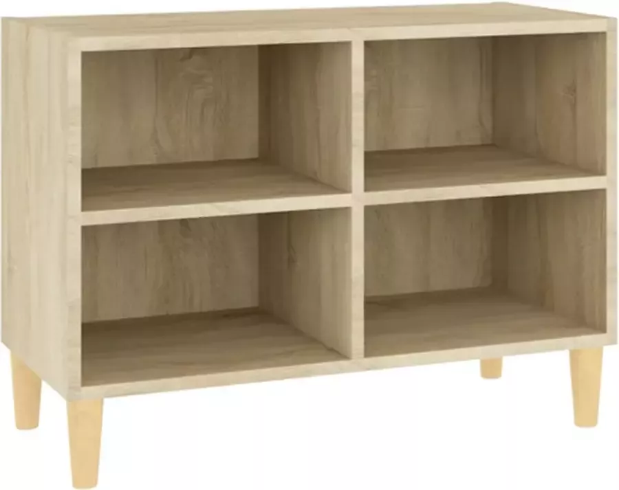 VidaXL -Tv-meubel-met-houten-poten-69 5x30x50-cm-sonoma-eikenkleurig - Foto 2