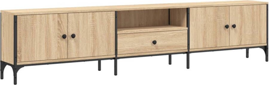 VidaXL -Tv-meubel-met-lade-200x25x44-cm-bewerkt-hout-sonoma-eikenkleur - Foto 4
