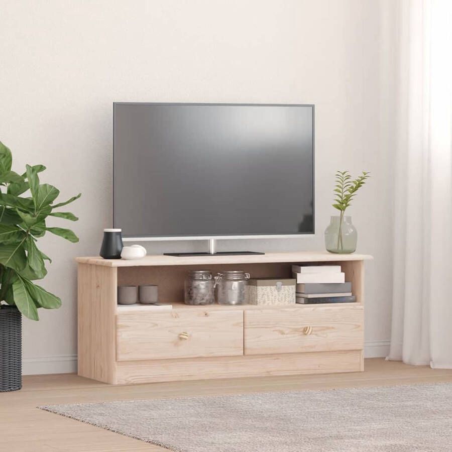 VidaXL -TV-meubel-met-lades-ALTA-100x35x41-cm-massief-grenenhout - Foto 2