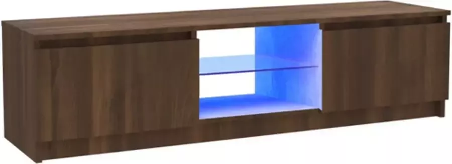 VidaXL -Tv-meubel-met-LED-verlichting-120x30x35 5-cm-bruin-eikenkleur - Foto 2