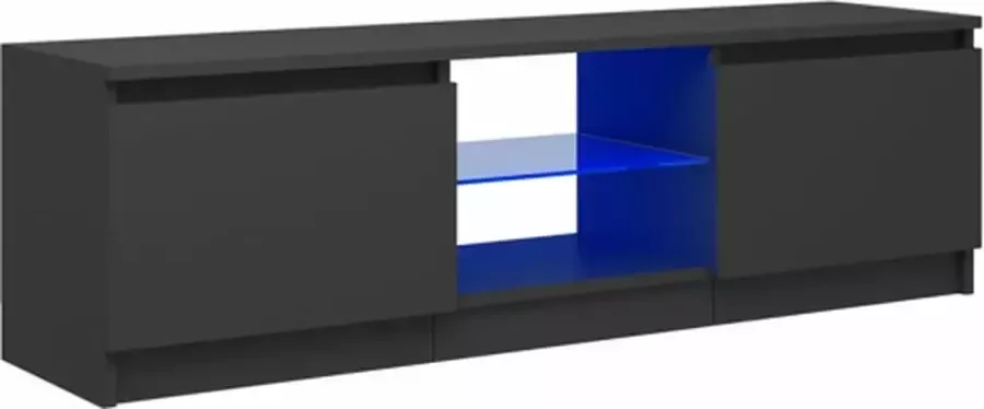 VIDAXL Tv-meubel met LED-verlichting 120x30x35 5 cm grijs - Foto 2