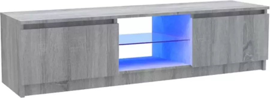 VidaXL -Tv-meubel-met-LED-verlichting-120x30x35 5-cm-grijs-sonoma-eiken - Foto 4