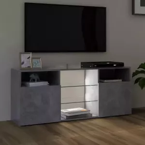 VidaXL Tv-meubel met LED-verlichting 120x30x50 cm betongrijs