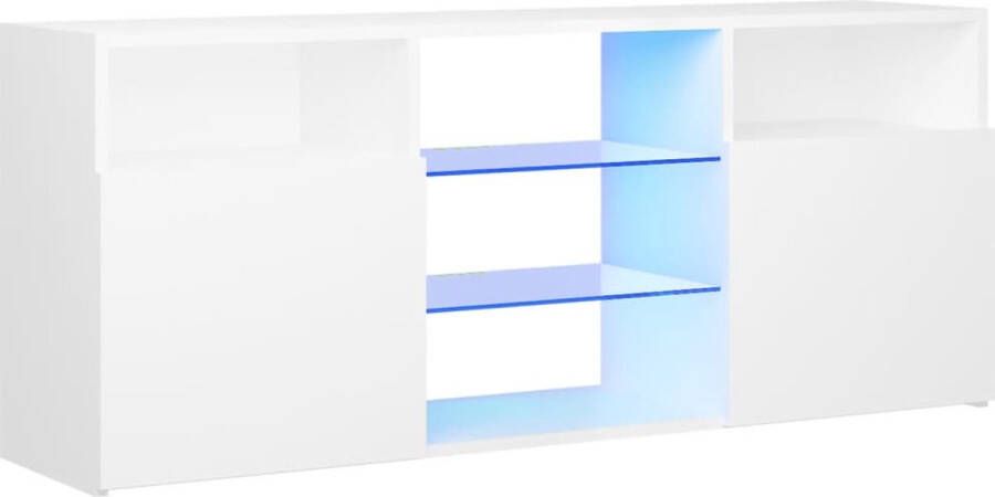 VidaXL -Tv-meubel-met-LED-verlichting-120x30x50-cm-wit - Foto 3