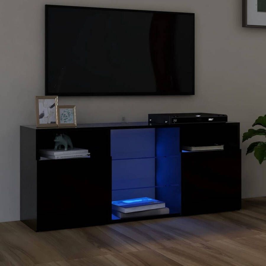 VidaXL -Tv-meubel-met-LED-verlichting-120x30x50-cm-zwart