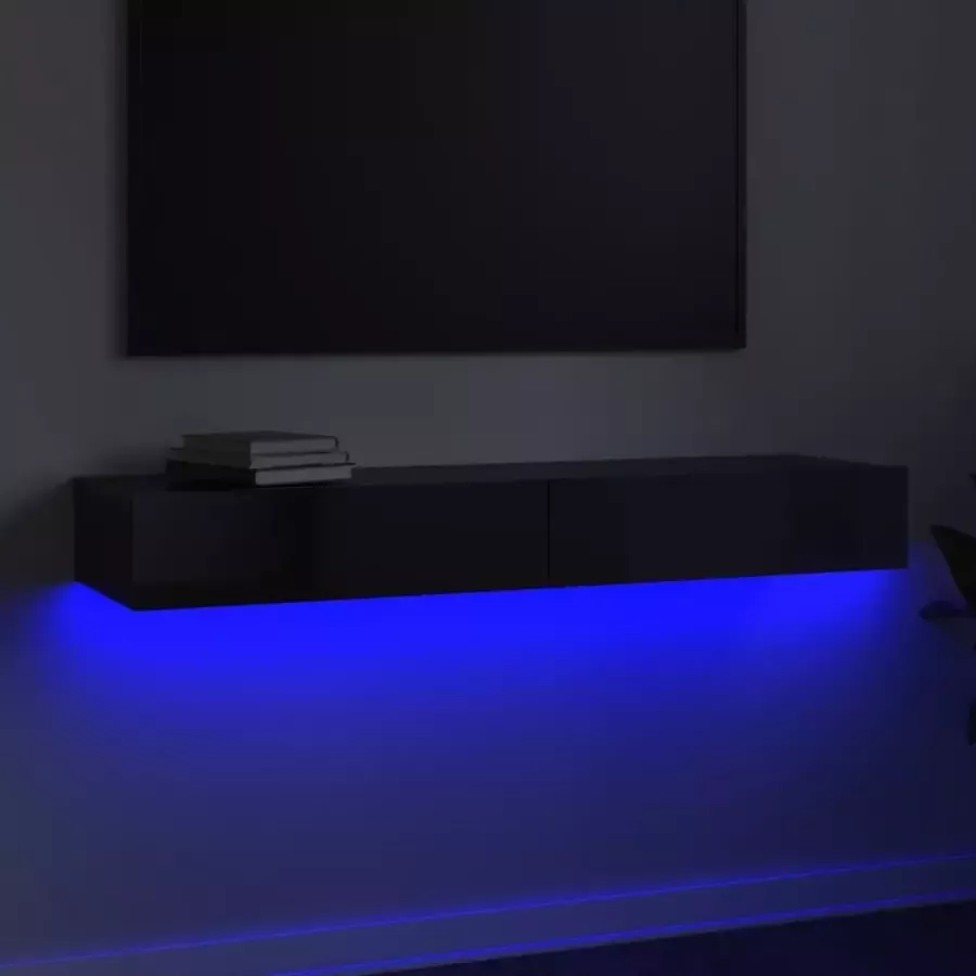 VidaXL -Tv-meubel-met-LED-verlichting-120x35x15 5-cm-hoogglans-zwart - Foto 3
