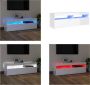 VidaXL Tv-meubel met LED-verlichting 120x35x40 cm hoogglans wit Tv-kast Tv-kasten Televisiekast Televisiekasten - Thumbnail 2