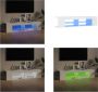 VidaXL Tv-meubel met LED-verlichting 135x39x30 cm hoogglans wit Tv-kast Tv-kasten Televisiekast Televisiekasten - Thumbnail 3