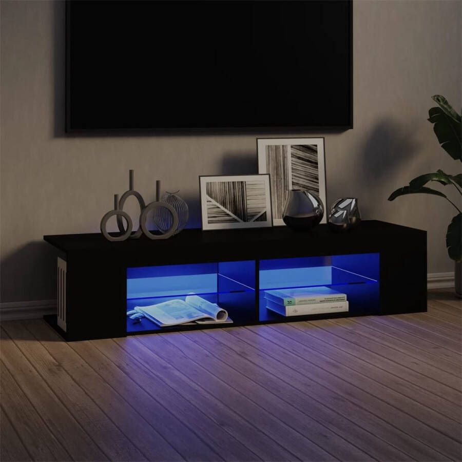 VidaXL -Tv-meubel-met-LED-verlichting-135x39x30-cm-zwart - Foto 2