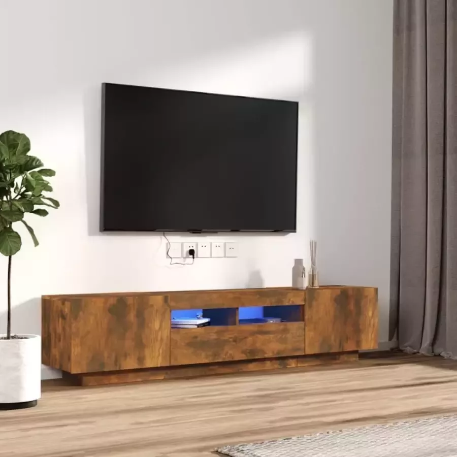 VidaXL -Tv-meubel-met-LED-verlichting-180x35x40-cm-sonoma-eikenkleurig - Foto 1