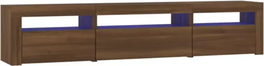 VidaXL -Tv-meubel-met-LED-verlichting-195x35x40-cm-bruineikenkleurig - Foto 4