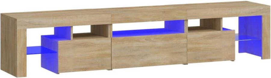 VidaXL -Tv-meubel-met-LED-verlichting-200x36 5x40cm-sonoma-eikenkleurig - Foto 3