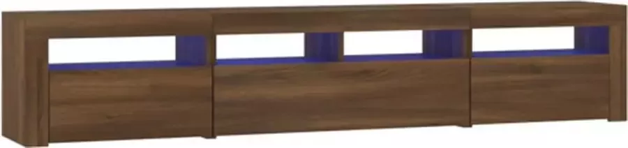 VidaXL -Tv-meubel-met-LED-verlichting-210x35x40-cm-bruineikenkleurig - Foto 2