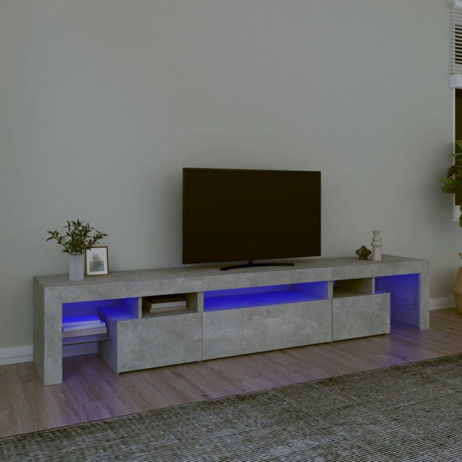 VidaXL -Tv-meubel-met-LED-verlichting-215x36 5x40-cm-betongrijs