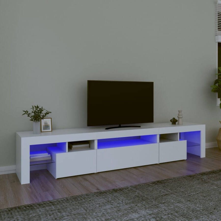 VidaXL -Tv-meubel-met-LED-verlichting-215x36 5x40-cm-wit - Foto 2
