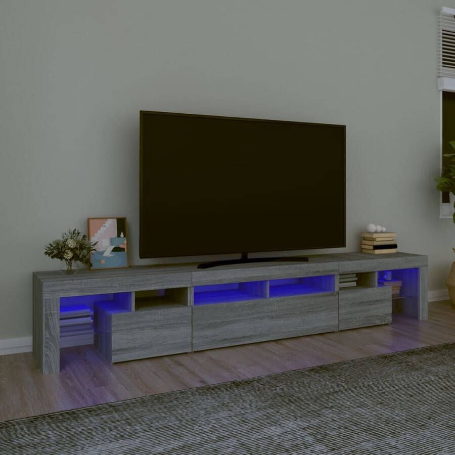VidaXL -Tv-meubel-met-LED-verlichting-230x36 5x40-cm-grijs-sonoma-eiken