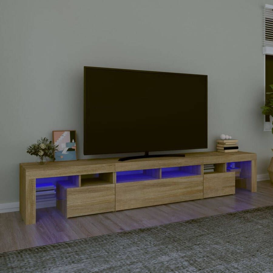VidaXL -Tv-meubel-met-LED-verlichting-230x36 5x40cm-sonoma-eikenkleurig