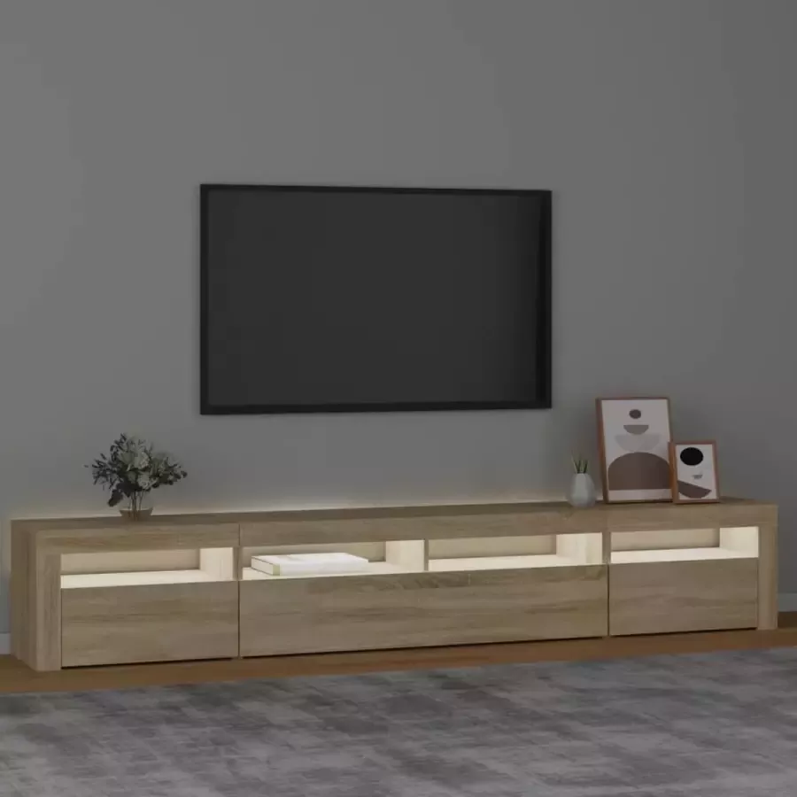VidaXL -Tv-meubel-met-LED-verlichting-240x35x40-cm-sonoma-eikenkleurig