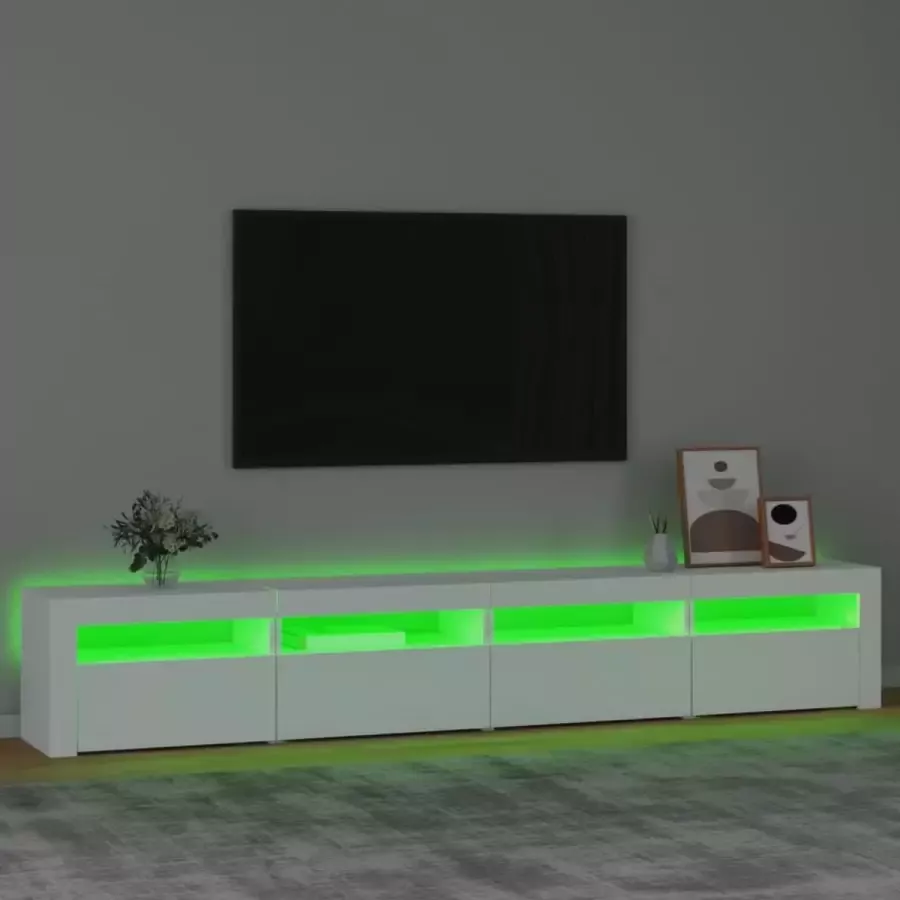VidaXL -Tv-meubel-met-LED-verlichting-240x35x40-cm-wit