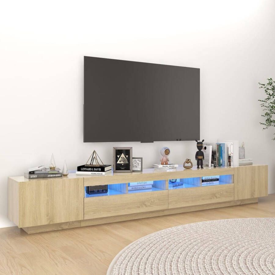 VidaXL -Tv-meubel-met-LED-verlichting-260x35x40-cm-sonoma-eikenkleurig