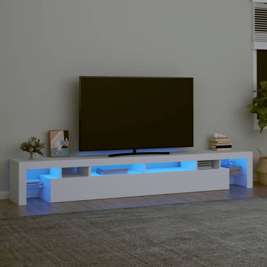 VidaXL -Tv-meubel-met-LED-verlichting-260x36 5x40-cm-wit - Foto 2