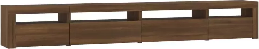 VidaXL -Tv-meubel-met-LED-verlichting-270x35x40-cm-bruineikenkleurig - Foto 3