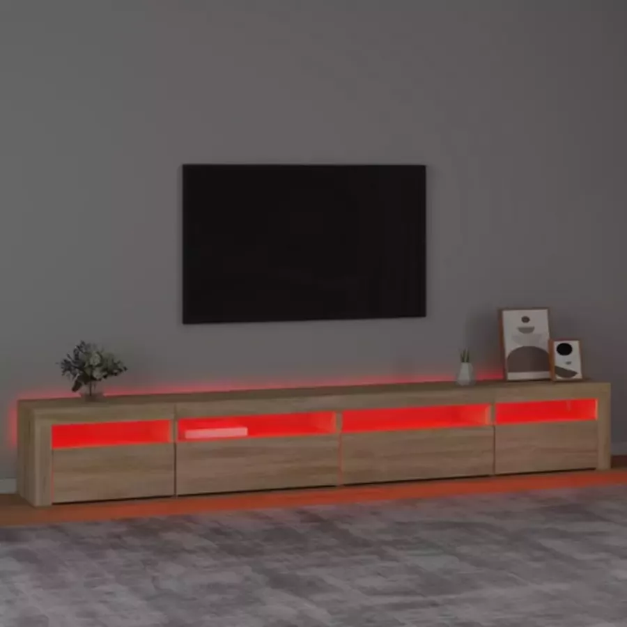 VidaXL -Tv-meubel-met-LED-verlichting-270x35x40-cm-sonoma-eikenkleurig - Foto 5