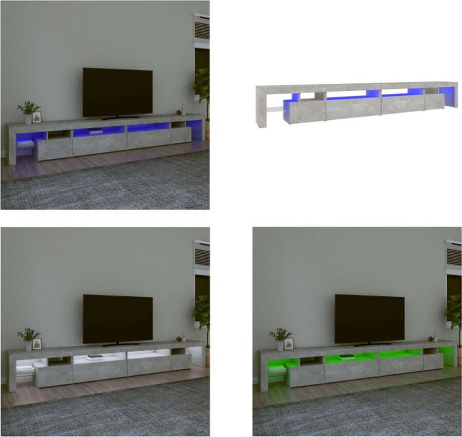 VidaXL -Tv-meubel-met-LED-verlichting-290x36 5x40-cm-betongrijs - Foto 3
