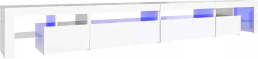 VidaXL -Tv-meubel-met-LED-verlichting-290x36 5x40-cm-hoogglans-wit - Foto 4