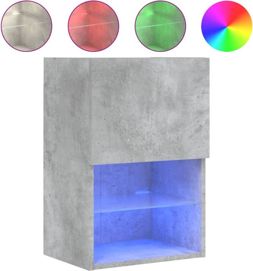 VidaXL Tv-meubel 40 5x30x60 cm Betongrijs LED Tv-meubel Tv-meubelen Tv Kast Opbergkast