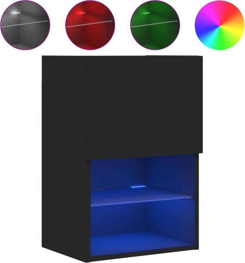 VidaXL -Tv-meubel-met-LED-verlichting-40 5x30x60-cm-zwart - Foto 4