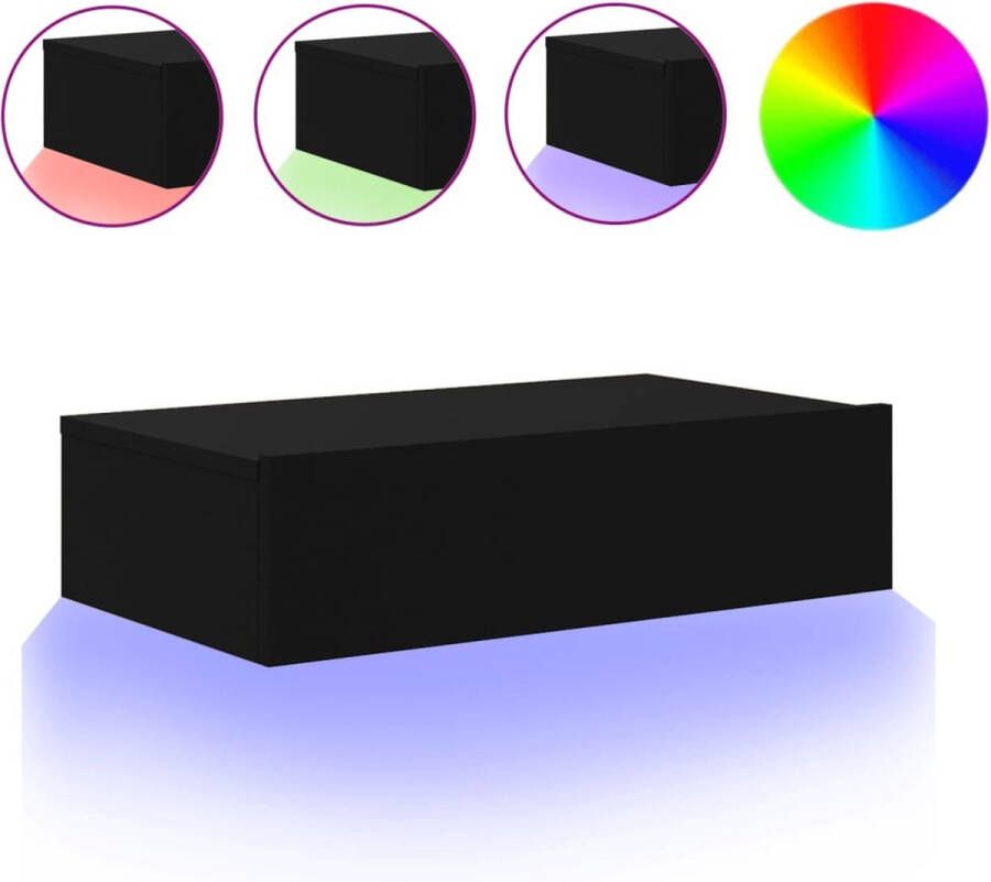 VidaXL -Tv-meubel-met-LED-verlichting-60x35x15 5-cm-zwart - Foto 3