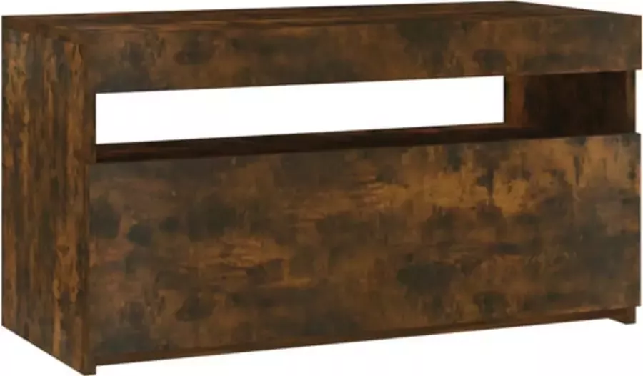 VidaXL -Tv-meubel-met-LED-verlichting-75x35x40-cm-gerookt-eikenkleurig - Foto 4