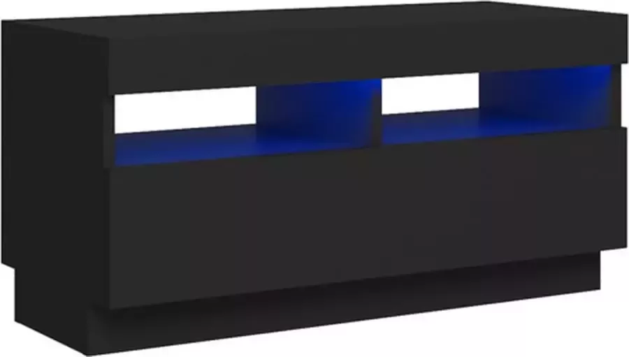 VidaXL -Tv-meubel-met-LED-verlichting-80x35x40-cm-zwart - Foto 2