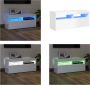 VidaXL Tv-meubel met LED-verlichting 90x35x40 cm hoogglans wit Tv-kast Tv-kasten Televisiekast Televisiekasten - Thumbnail 1