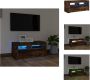 VidaXL TV-meubel Met LED-verlichting Gerookt Eiken 90 x 35 x 40 cm Bewerkt Hout Kast - Thumbnail 2