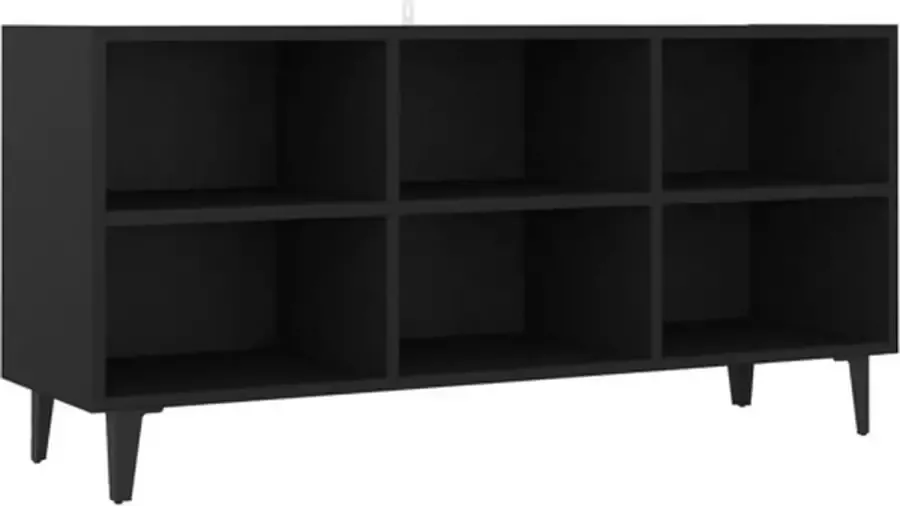 VidaXL Tv-meubel met metalen poten 103 5x30x50 cm zwart - Foto 2