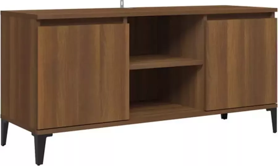 VidaXL -Tv-meubel-met-metalen-poten-103 5x35x50-cm-bruineikenkleurig - Foto 4