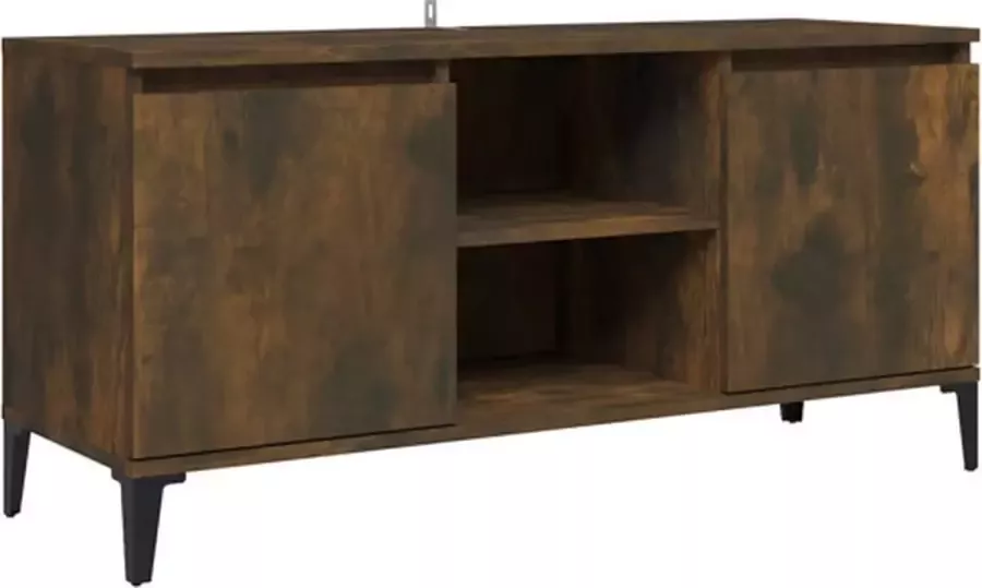 VidaXL -Tv-meubel-met-metalen-poten-103 5x35x50-cm-gerookt-eikenkleurig - Foto 4