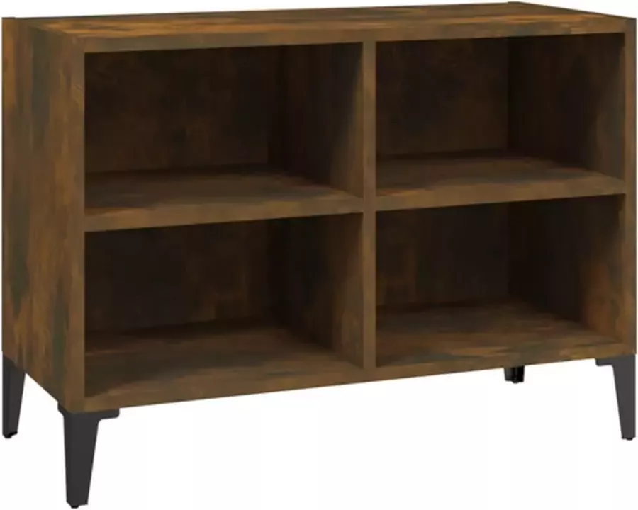 VidaXL -Tv-meubel-met-metalen-poten-69 5x30x50-cm-gerookt-eikenkleurig - Foto 2