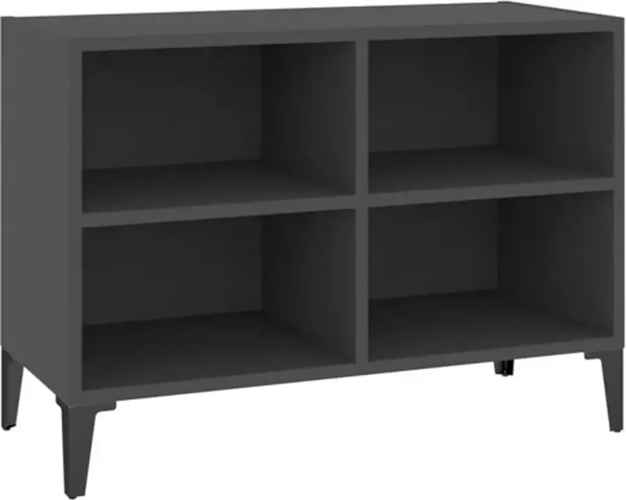 VidaXL -Tv-meubel-met-metalen-poten-69 5x30x50-cm-grijs - Foto 2