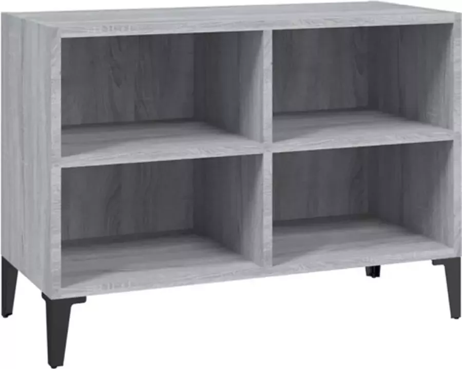 VidaXL -Tv-meubel-met-metalen-poten-69 5x30x50-cm-grijs-sonoma-eiken - Foto 2