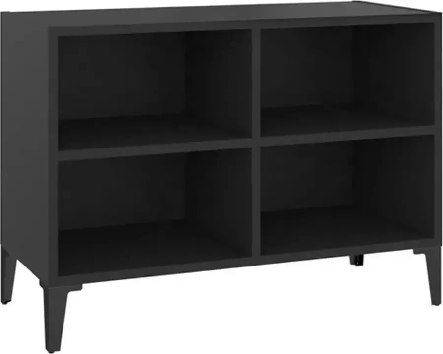 VidaXL Tv-meubel met metalen poten 69 5x30x50 cm zwart - Foto 3